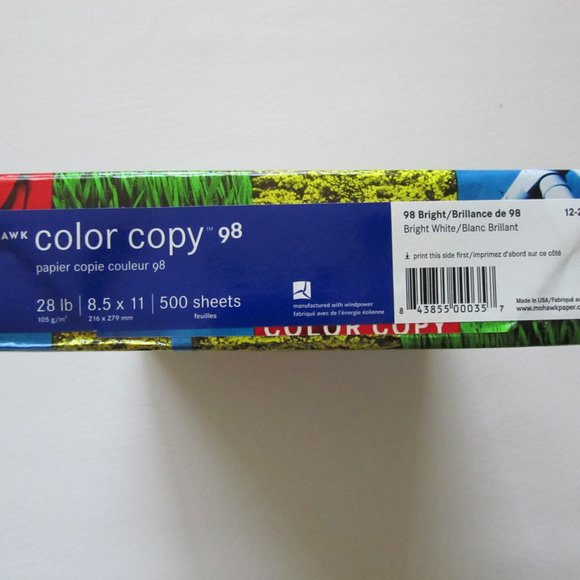 New Mohawk 12203 Color Copy 98 Bright 28 lbs 8.5 x11 White Paper - Picture 3 of 5
